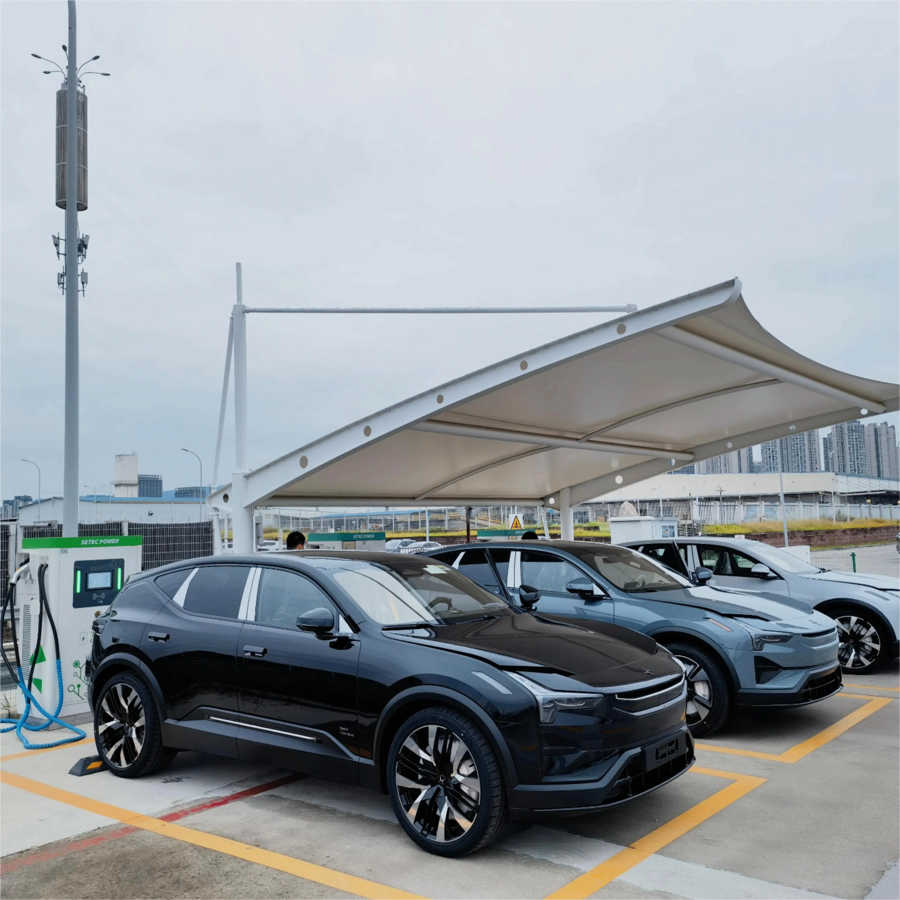 PowerMaster charger providing fast charging at Volvo China headquarters